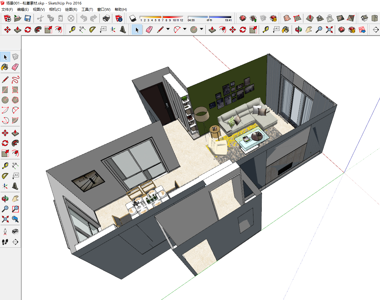 3ds max效果图 场景表现 办公室 室内设计|三维|场景|fei1762 - 原创作品 - 站酷 (ZCOOL)