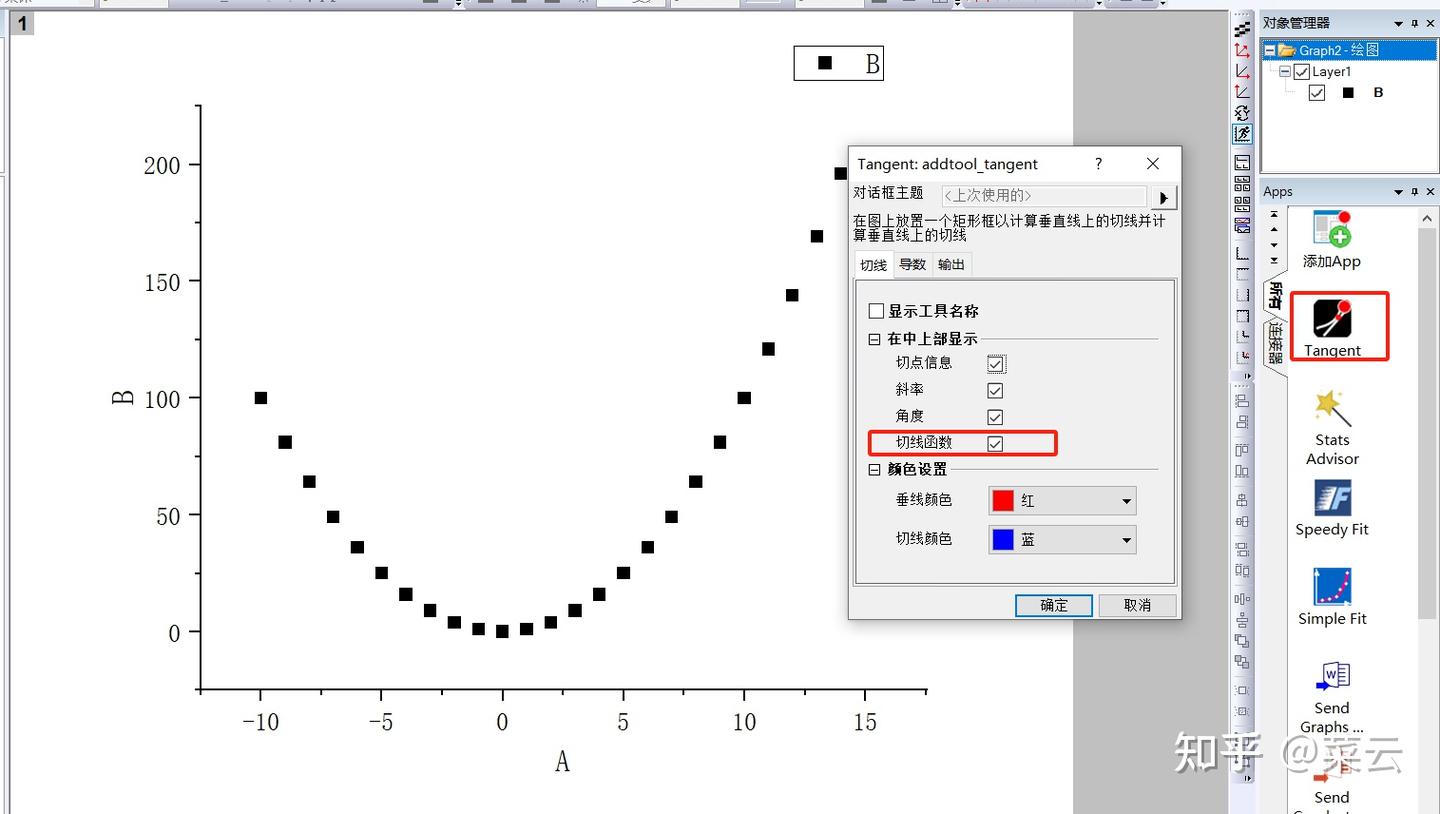 Origin | tangent 切线工具 - 知乎