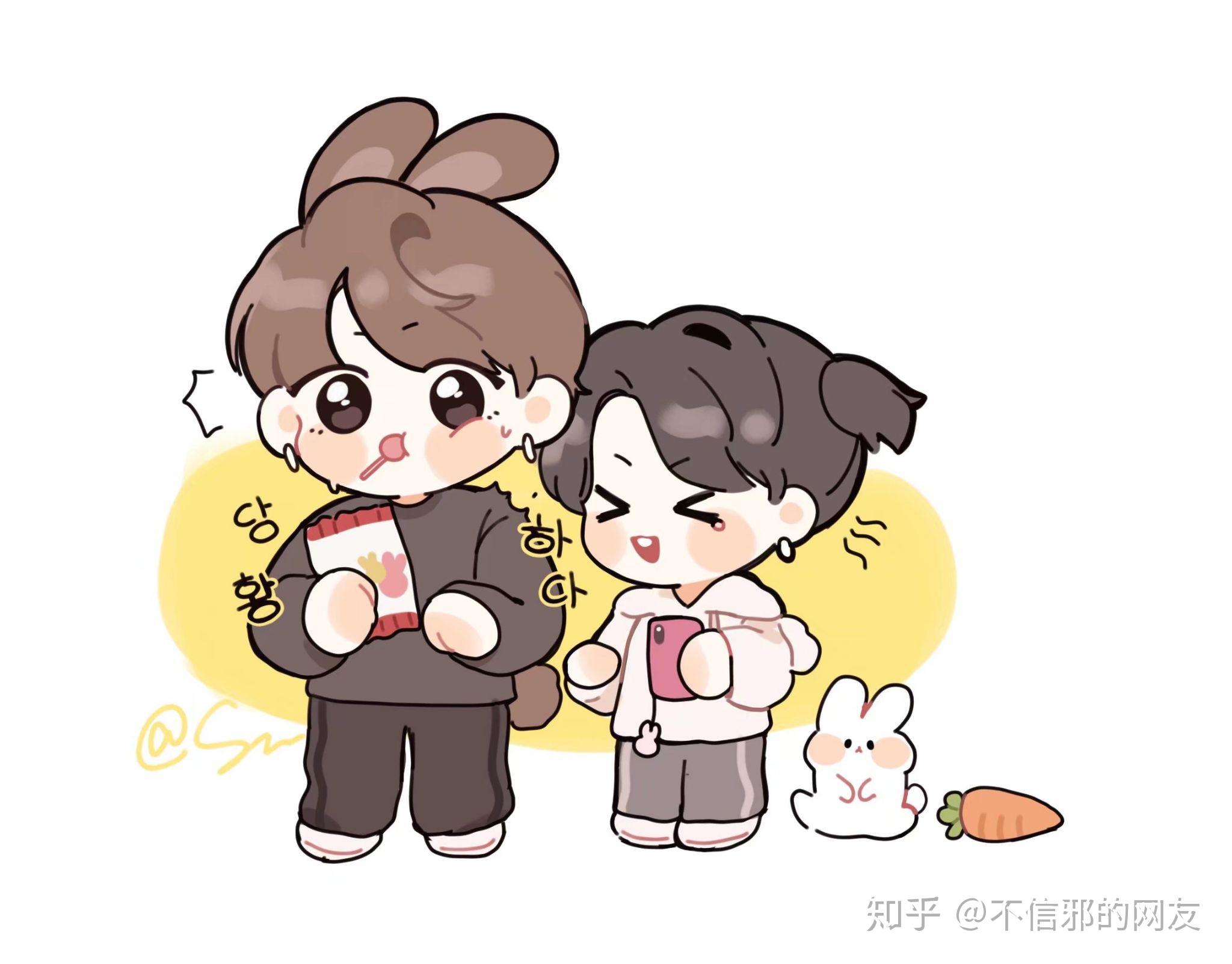 求助有没有防弹少年团的q版人物图片