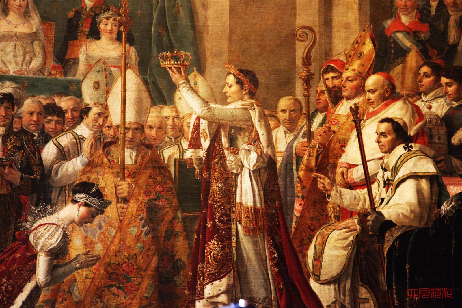 法国凡尔赛宫“九大行星下凡来”：18个主厅【7】加冕厅：拿破仑与约瑟芬皇后加冕油画【高清大图】