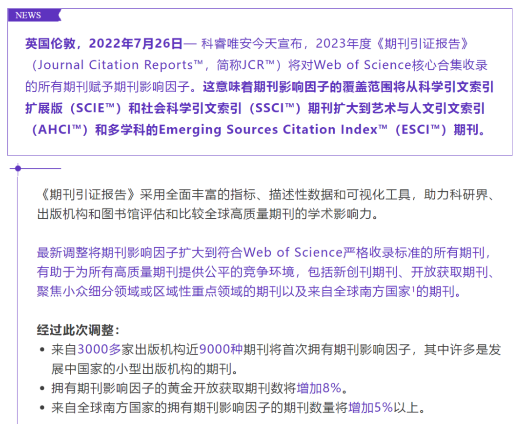 重点关注！影响因子即将发布，今年将迎来重大调整！ - 知乎