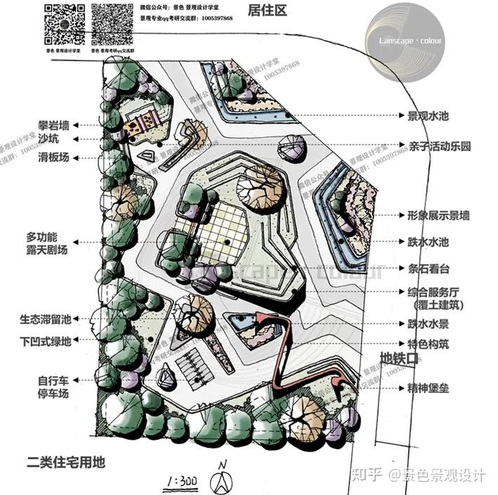 城市广场设计景观快题解析|西南交大风景园林考研真题解析（2017） - 知乎