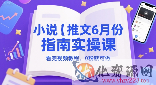 小说推文6月份指南实操课，看完视频教程，0粉就可做