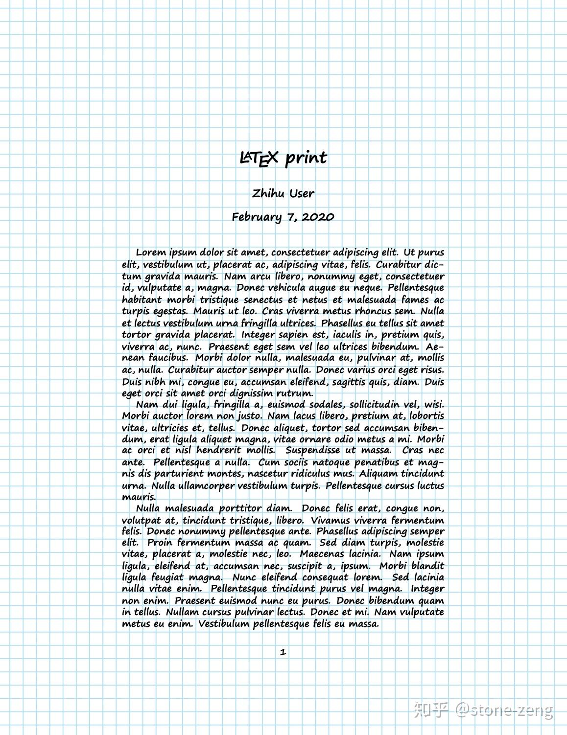 如何在latex中添加网格背景以及如何使用segoeprint字体