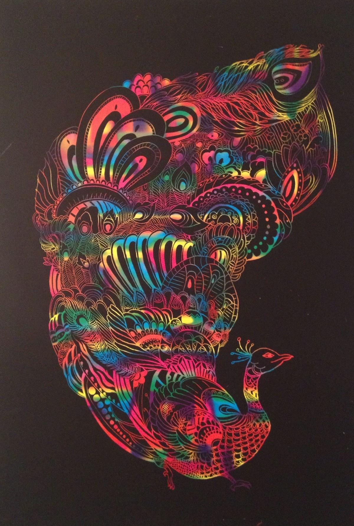 刮画：一种可肆意妄为，也可温柔细腻的画作 - 知乎