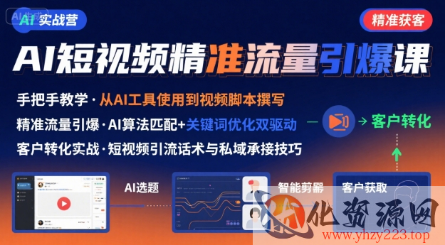 AI+短视频引爆精准客户实战营，手把手教你引爆Ai短视频精准流量