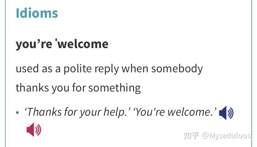 youarewelcome是不是不應該翻譯成沒關係