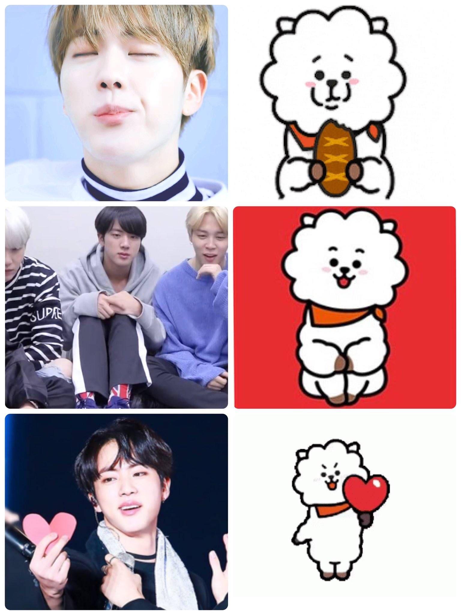bt21里的每个人物对应bts里的哪个成员最好有图哇