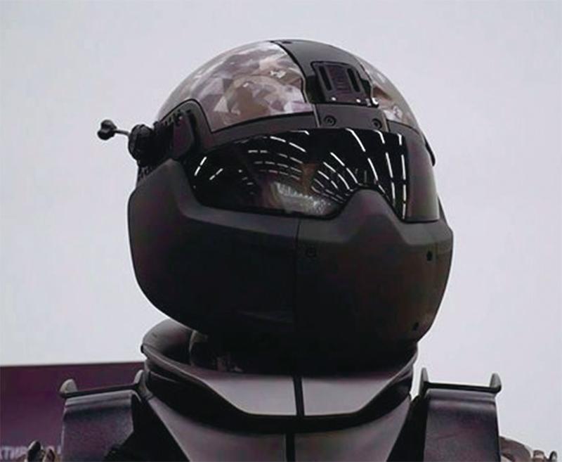 头盔连接有面罩