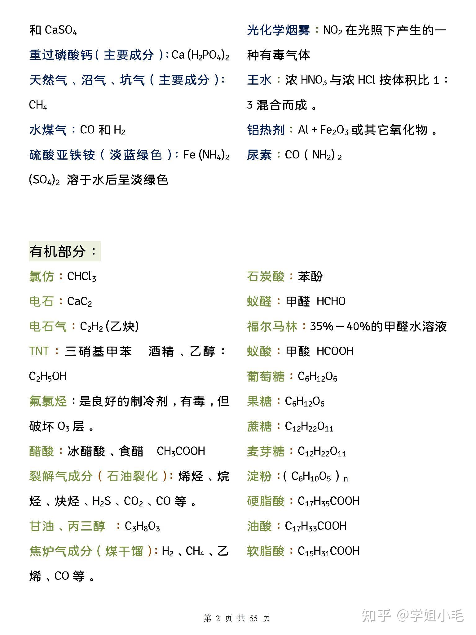 高中化学必背45个专题知识点总结 - 知乎