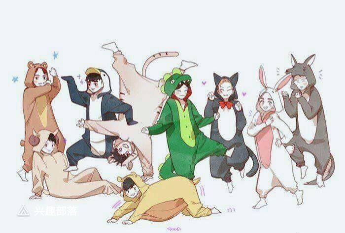 能分享一下exo的动物睡衣图片吗?