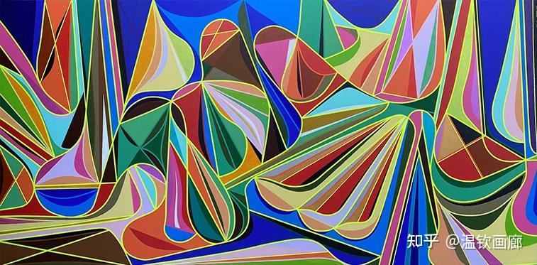 温钦画廊：李家瑞线条冷抽象油画，音乐性线条- 知乎