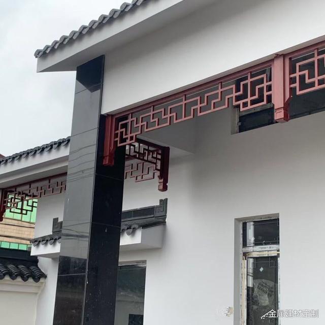 仿古四合院装饰工字铝挂落 屋檐铝门楣挂落