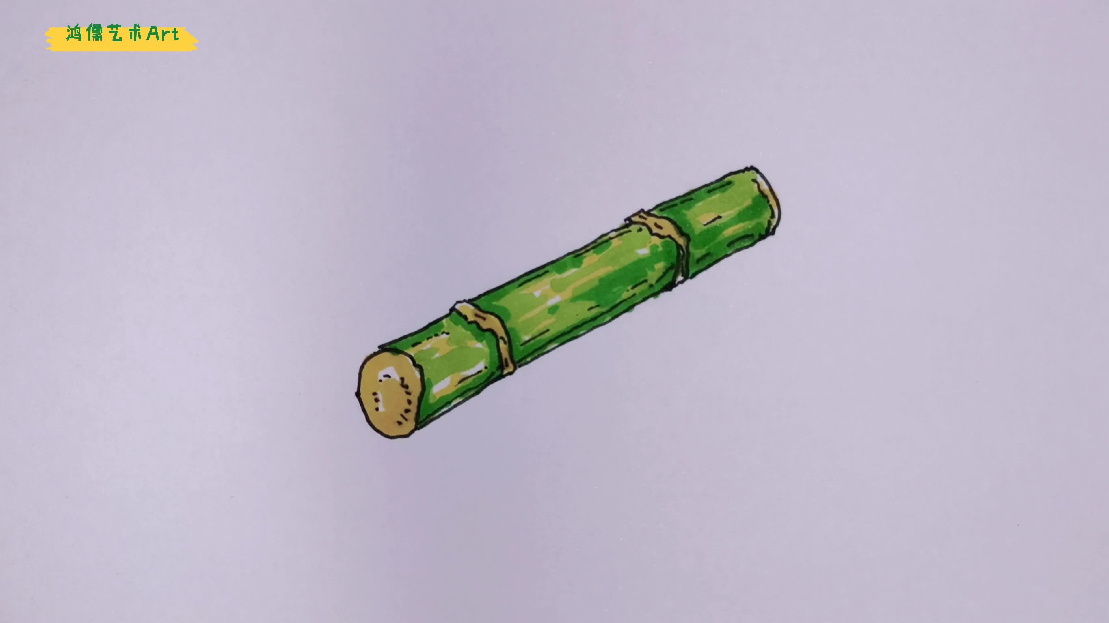 亲子简笔画甘蔗怎么画好看又简单