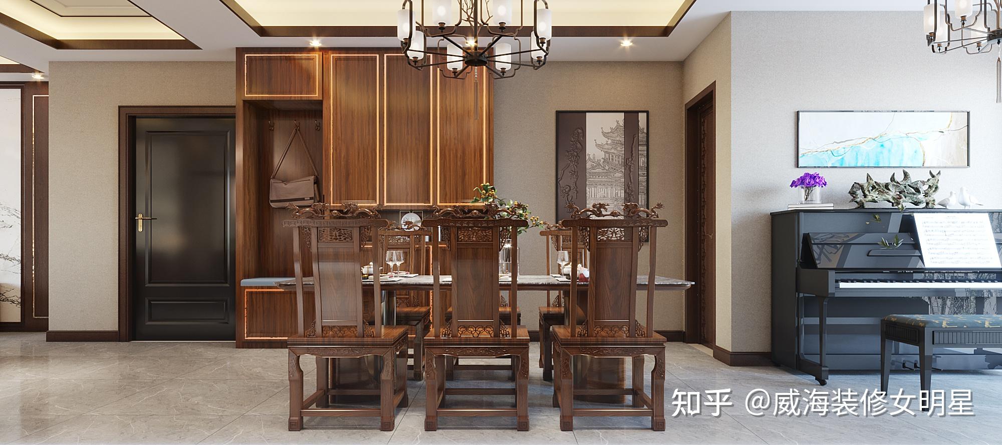 威海大宅设计·天境昆嵛170㎡新中式|别墅装修 - 知乎