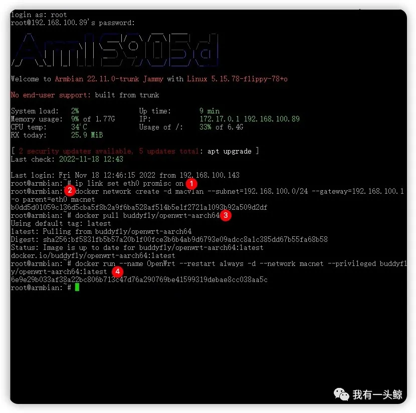  n1 openwrt docker 