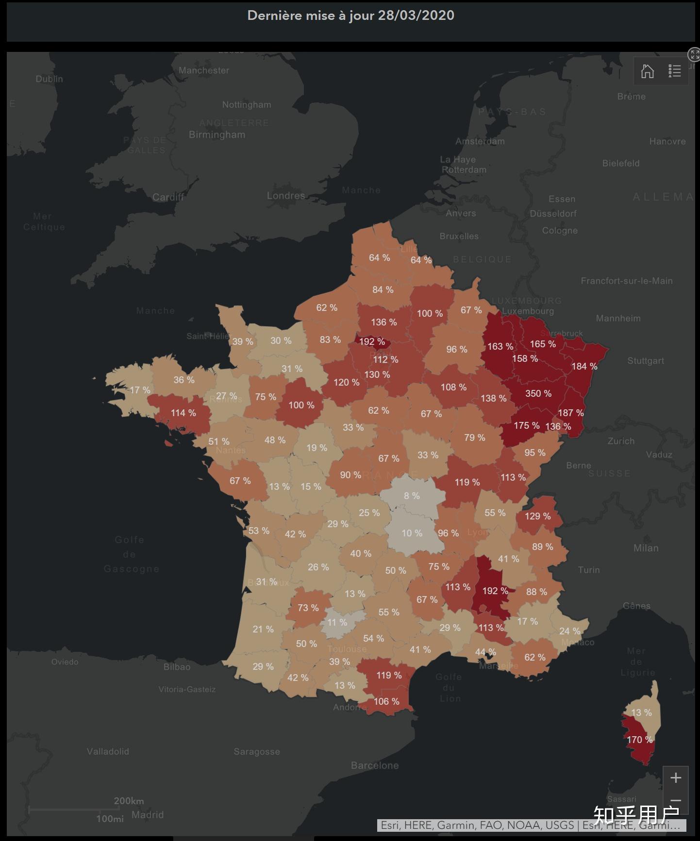 法国疫情地图图片