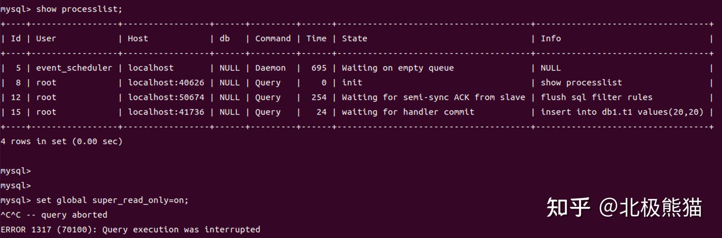 问题分析 | 为什么主库Waiting for semi-sync ACK from slave会阻塞set global super ...