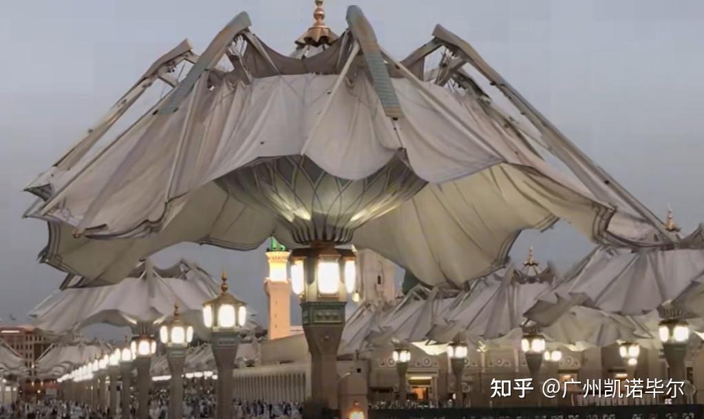 仿制伊斯兰圣地麦加超级大伞,遥控打开十几吨的巨型遮阳伞 - 知乎