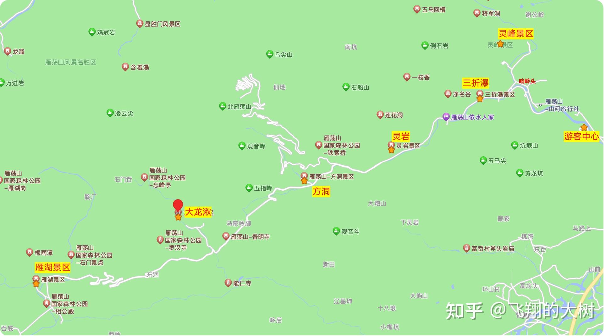 雁荡山地图路线图片