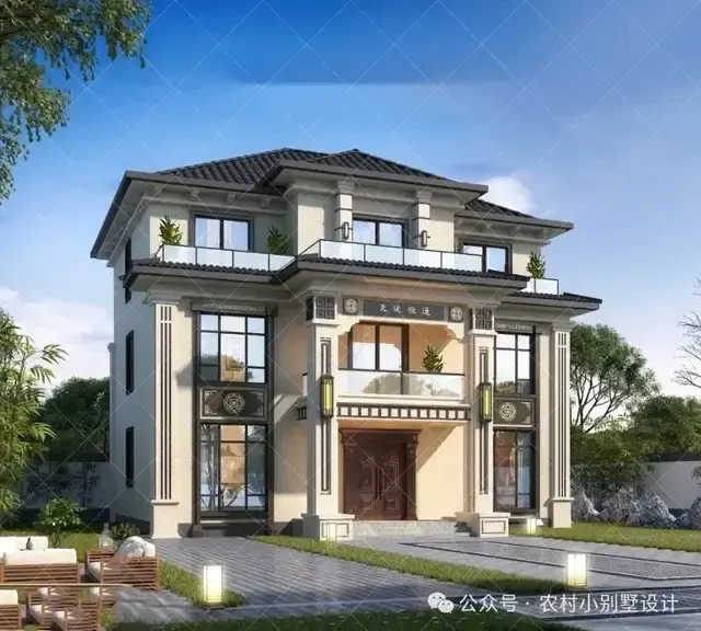 带电梯+复试客厅+三层新中式别墅，18套三层新中式带电梯自建房 - 知乎