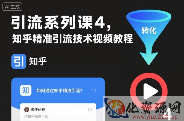 引流系列课4，知乎精准引流技术视频教程