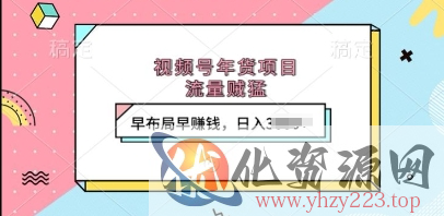 视频号年货项目，流量贼猛，早布局早挣钱，日入上k【揭秘】