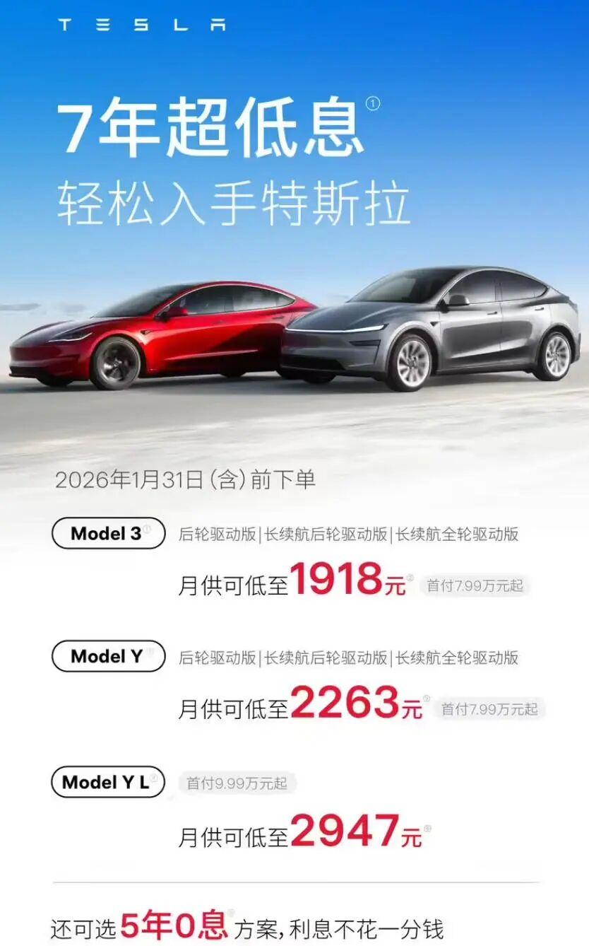11家车企发布1月购车优惠,2026年开始“卷”了?