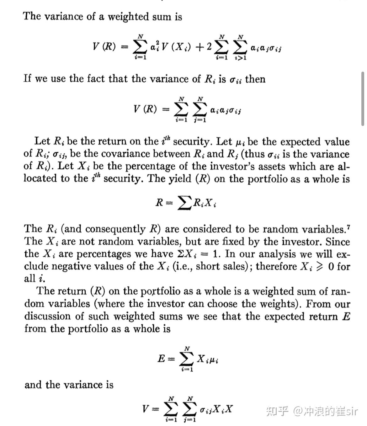 重温73年前的诺奖级“选股方法”：马科维茨-Portfolio Selection - 知乎