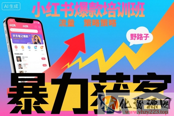 小红书爆款培训班，小红书获客野路子流量打法，暴力持续获客
