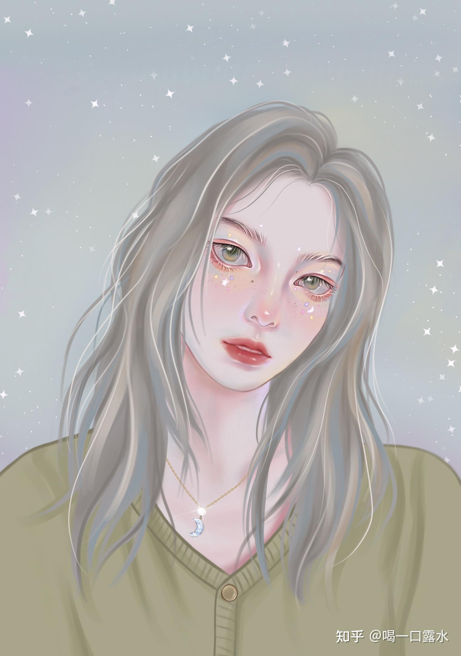 有没有这种手绘画风的女生头像? - 知乎