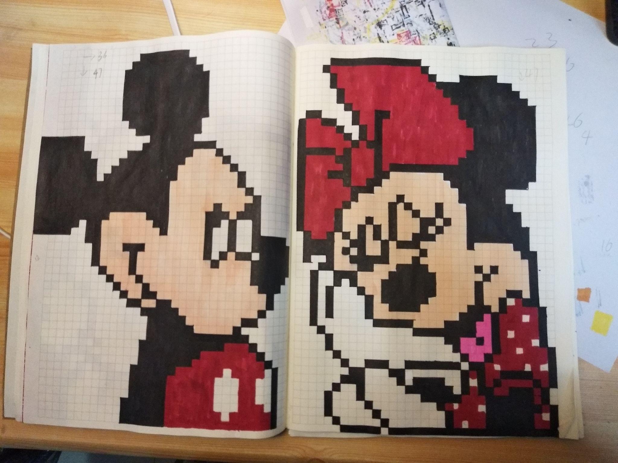 有哪些用方格本画出的简单又好看的图案