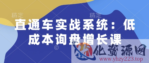 直通车实战系统：低成本询盘增长课，让个人通过技能实现升职加薪，让企业低成本获客，订单源源不断