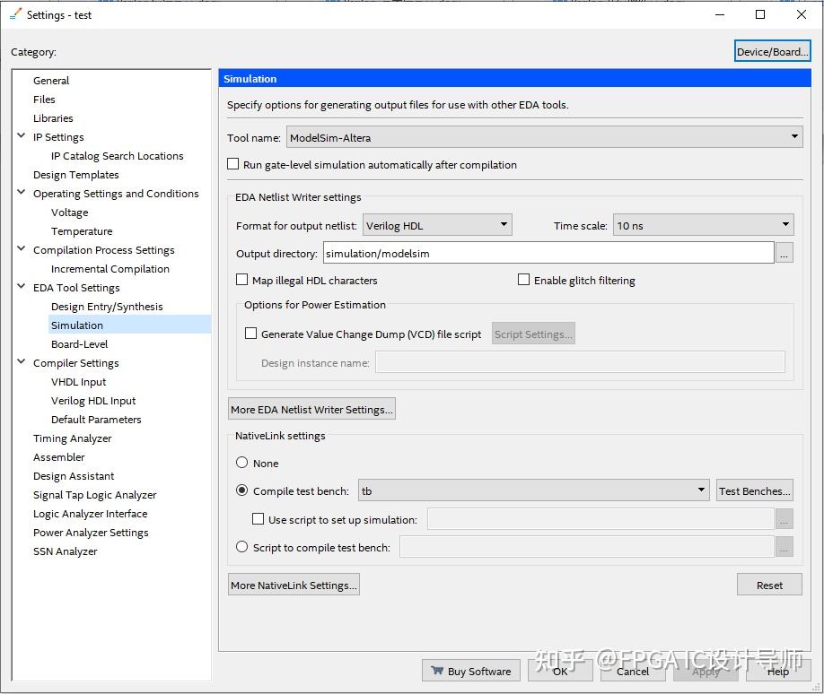Quartus II 18.x Modelsim仿真设置 - 知乎