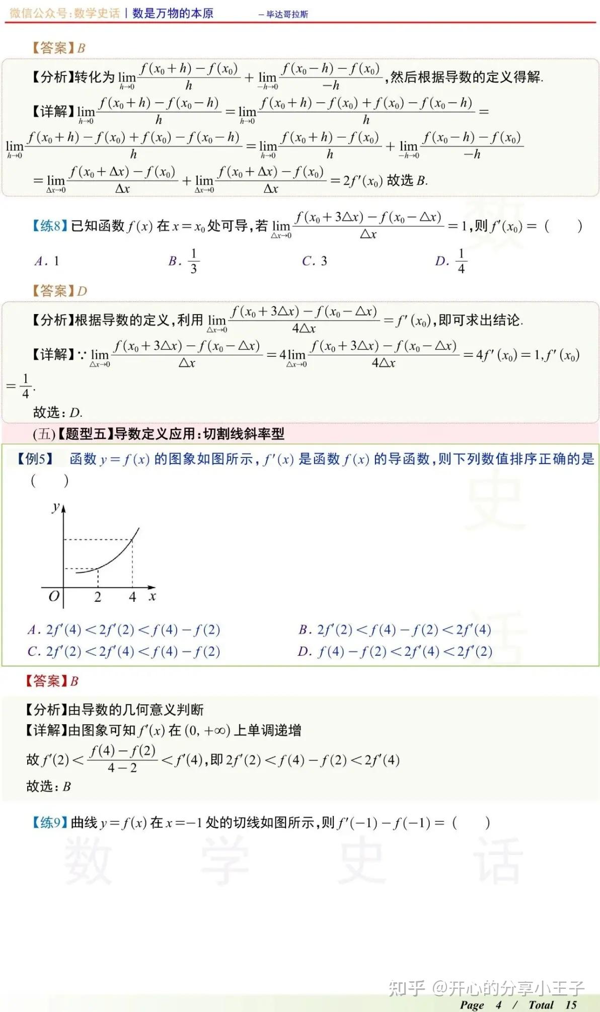 高中数学导数定义及导数的函数性质应用 - 知乎