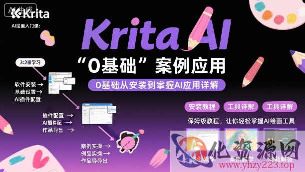 Krita AI绘画入门课，0基础从安装到案例应用krita AI使用详解