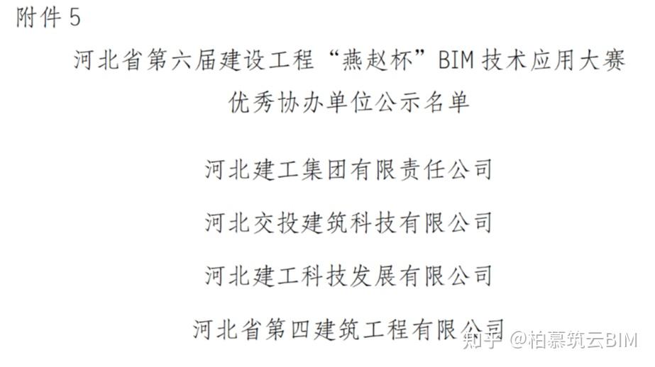河北省第六届建设工程“燕赵杯”BIM技术应用大赛结果公示(附名单详情) - 知乎