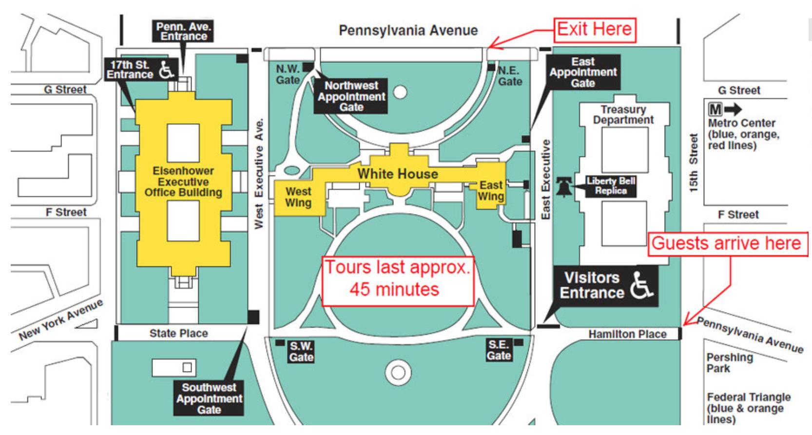 华盛顿白宫地图图片