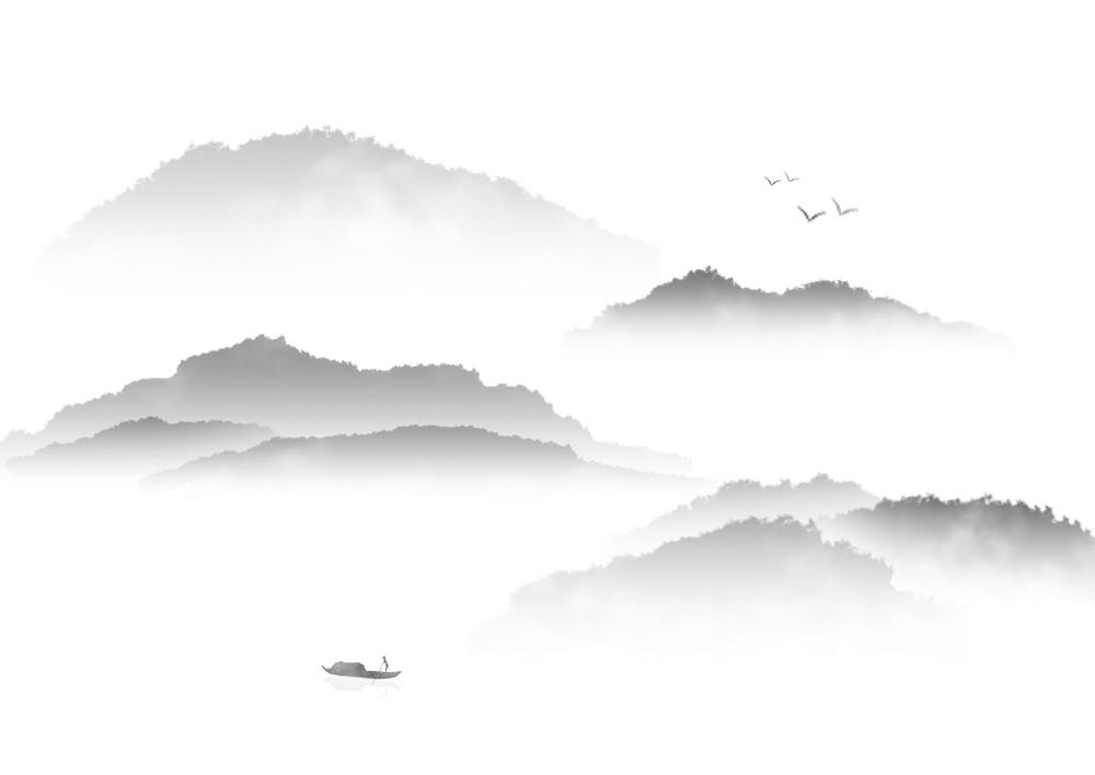 如何用ps绘制出山水国画的效果