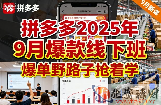拼多多2025年9月爆款线下班，爆单野路子抢着学