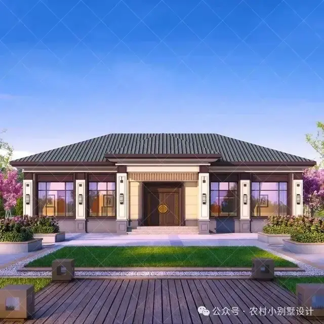 30款一层新中式自建房小院别墅，美到无法拒绝！一层乡村新中式 - 知乎