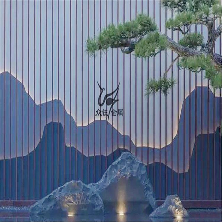 发光不锈钢山峦屏风 别墅艺术背景墙山峦造型格栅众钰厂家 - 知乎