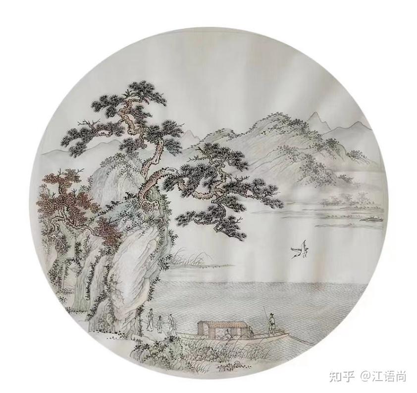 傳統畫:朱耕原老師臨赵雍《孤隺橫江圖》---更新中 - 知乎