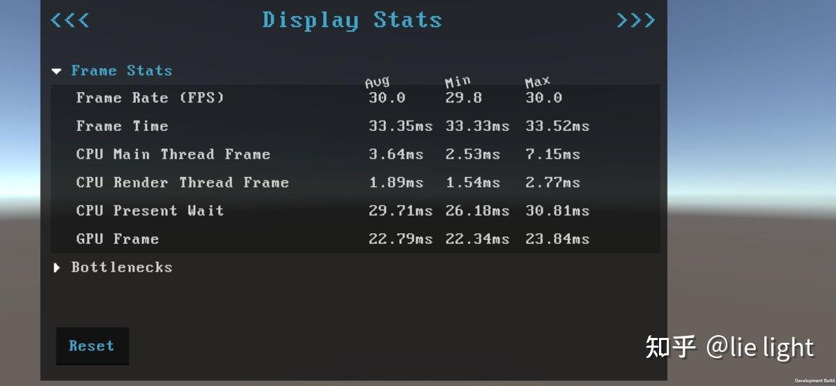 unity2022.1 新特性Display Stats - 知乎