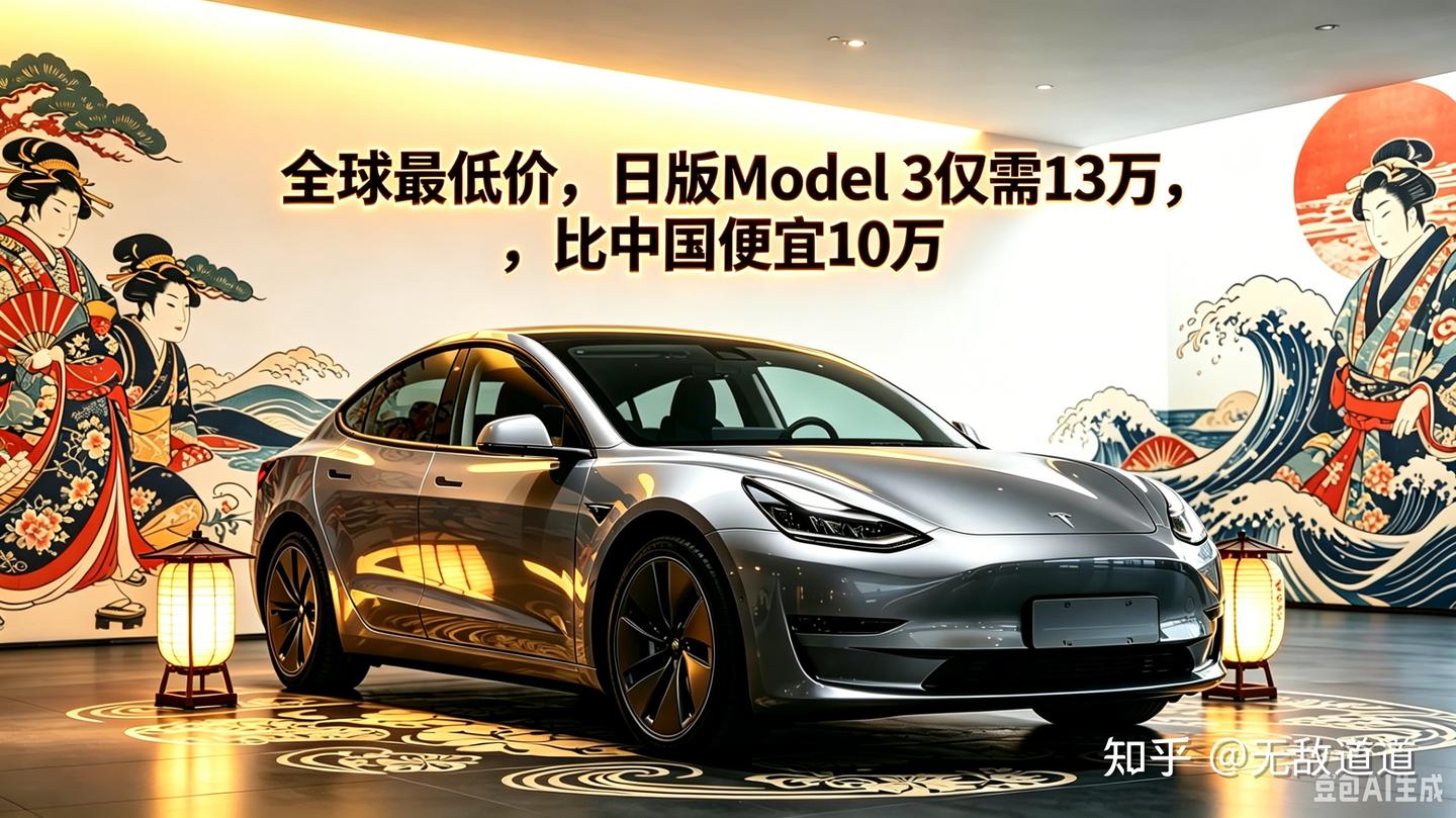 全球最便宜的Model 3在日本,仅需 13.4 万RMB