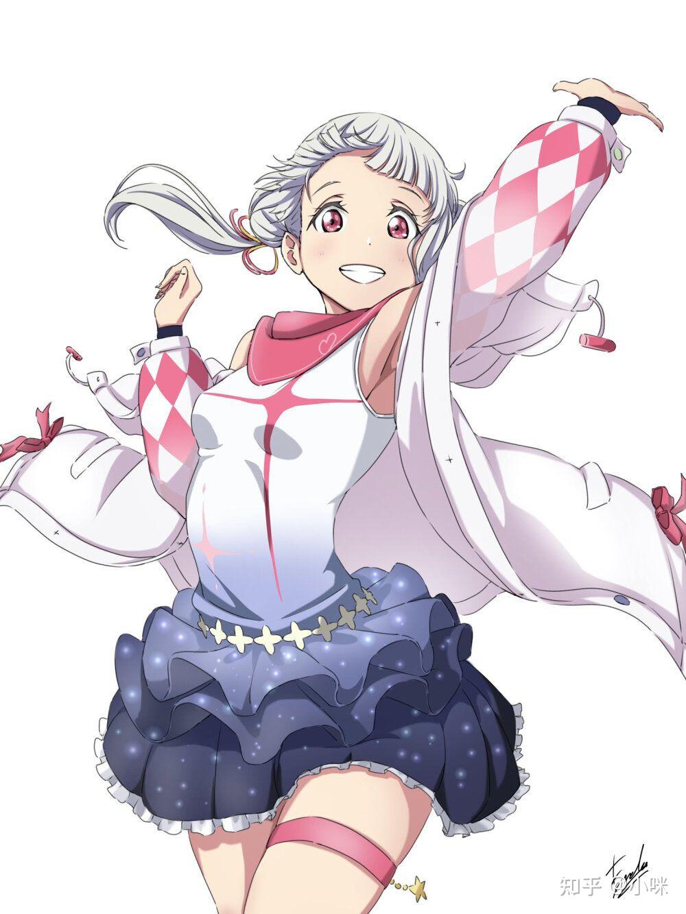 有没有白发红瞳的二次元少女图片? - 知乎