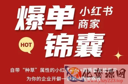 无畏·小红书商家爆单锦囊，掌握小红书各大规则，快速精准抢占行业和市场