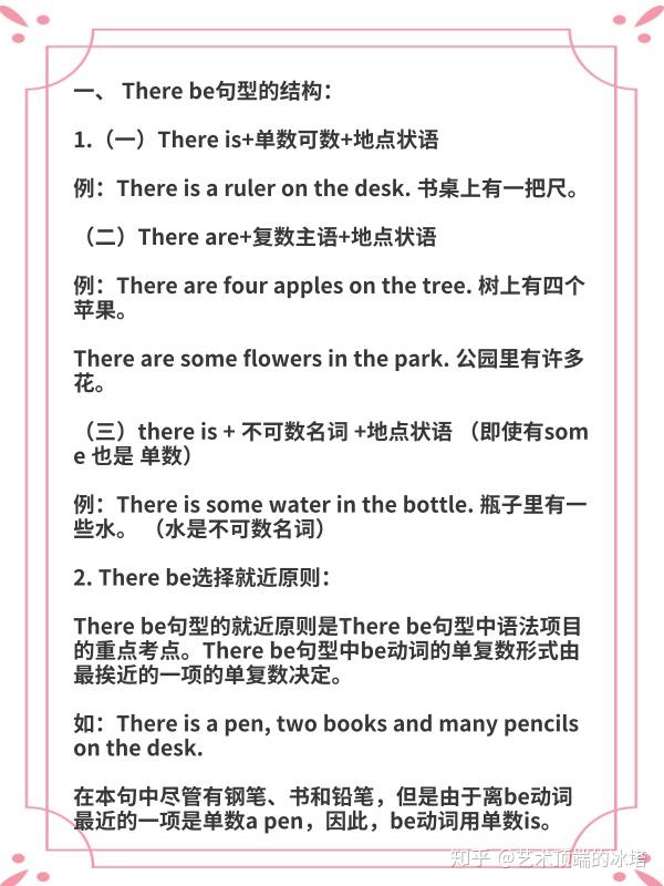 中小学语法要点：There be 句型详细解析 - 知乎