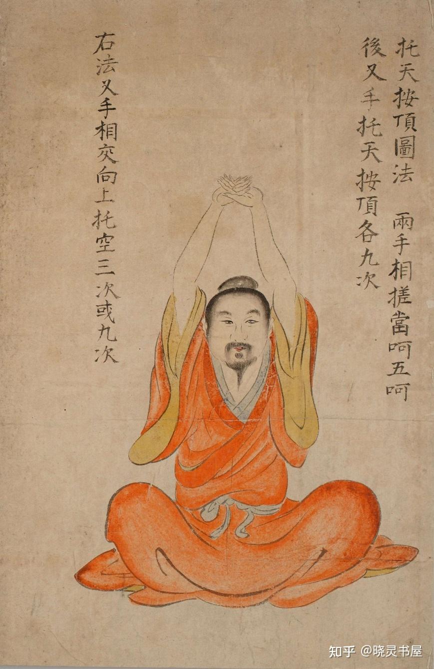 道家修真图:二十四节气导引术和坐式八段锦,中式古法养生功法 - 知乎