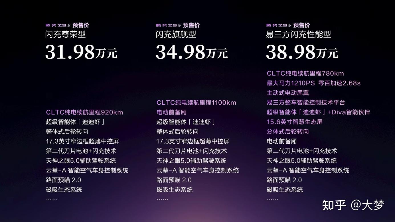 干湿路面防甩尾双移线测试全球第一,腾势Z9S正式开启预售